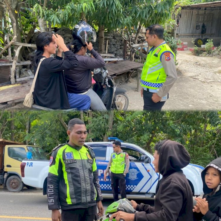 Humanis dan Edukatif, Satlantas Polres Sabu Raijua Berikan Teguran Simpatik kepada Pelanggar Lalu Lintas