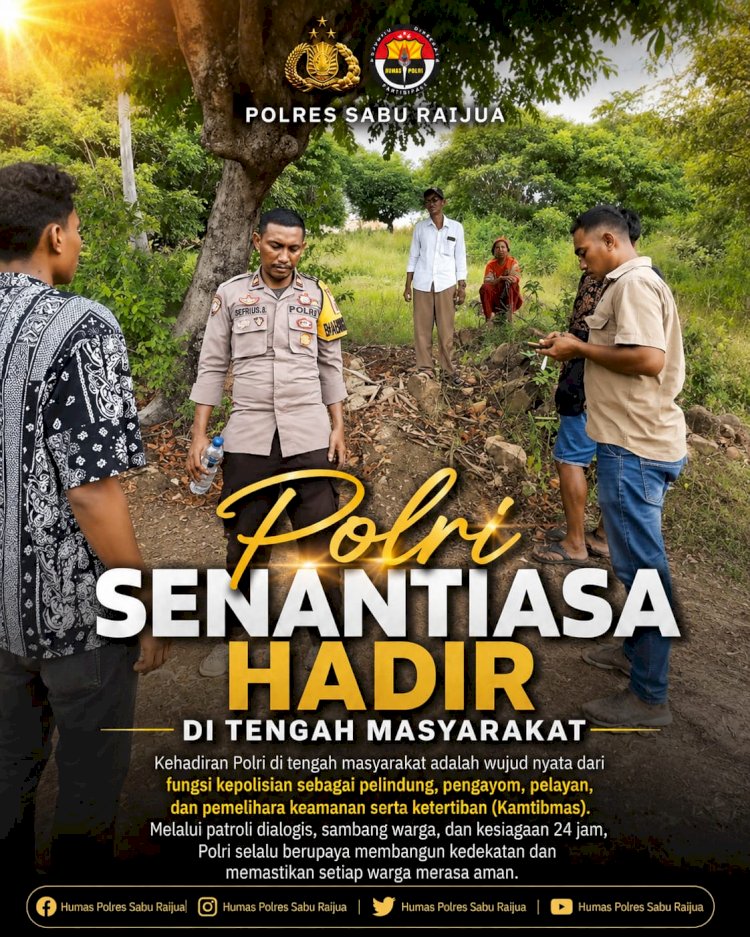 Polri Hadir hingga Pelosok Desa, Bhabinkamtibmas Polsek Hawu Mehara Edukasi Warga Wujudkan Kamtibmas Kondusif