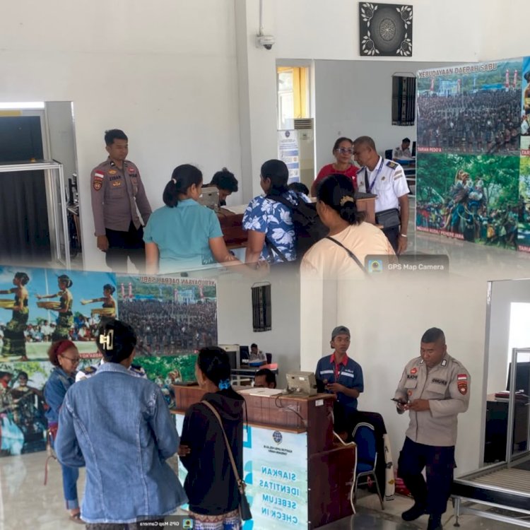 Pengamanan Rutin Penerbangan Susi Air, Polres Sabu Raijua Berikan Rasa Aman bagi Penumpang