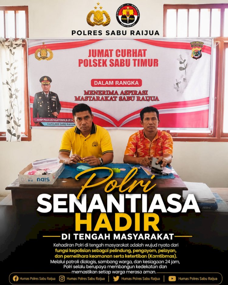 Bangun Kepercayaan Publik, Polsek Sabu Timur Serap Aspirasi Warga Lewat Jumat Curhat