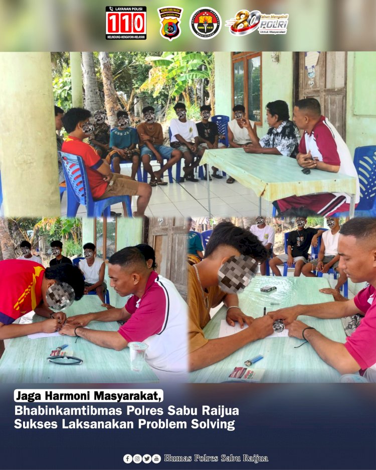 Jaga Harmoni Masyarakat, Bhabinkamtibmas Polres Sabu Raijua Sukses Laksanakan Problem Solving   