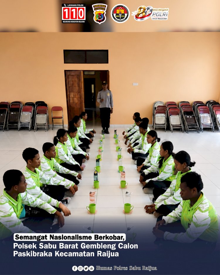 Semangat Nasionalisme Berkobar, Polsek Sabu Barat Gembleng Calon Paskibraka Kecamatan Raijua