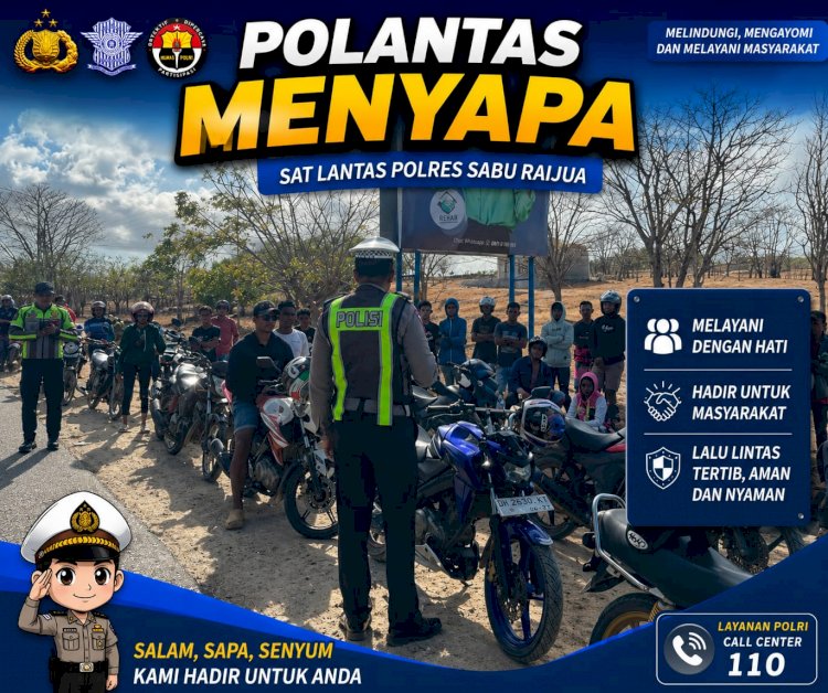 Keselamatan Nomor Satu, Satlantas Polres Sabu Raijua Ajak Masyarakat Tertib Saat Mengantre BBM di SPBU Roboaba