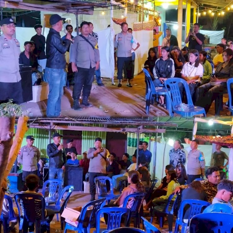Polisi Hadir di Tengah Kebahagiaan Warga, Kapolsek Sabu Barat Patroli Resepsi Pernikahan