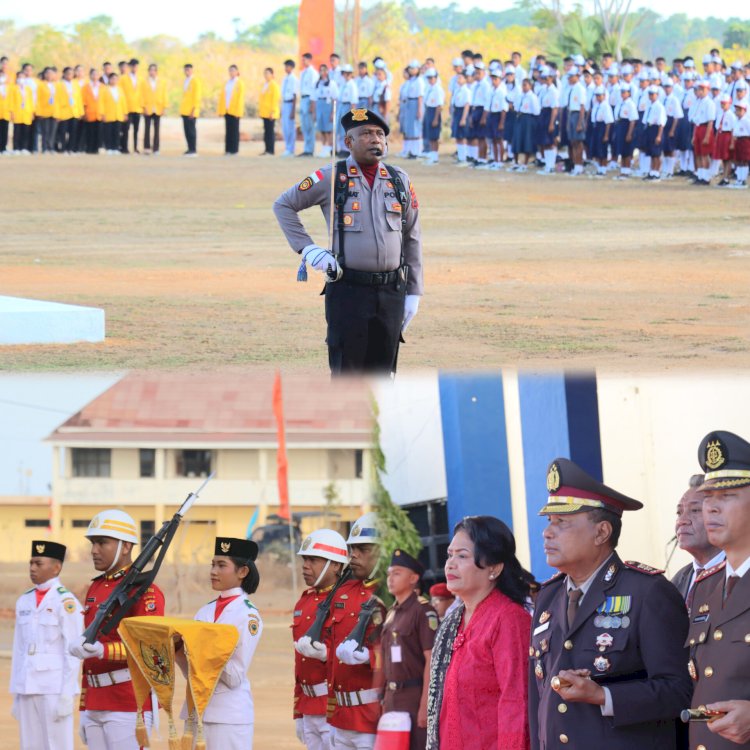 Kapolres Sabu Raijua Hadiri Upacara HUT Proklamasi Kemerdekaan RI ke-81 Tingkat Kabupaten