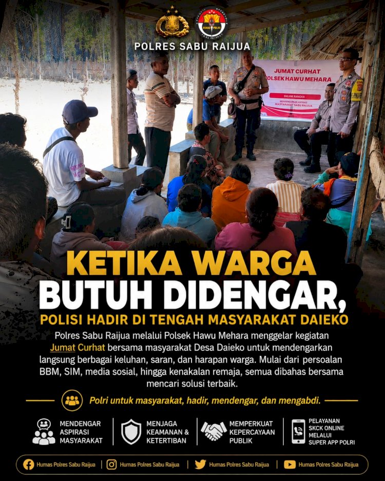 Ketika Warga Butuh Didengar, Polisi Hadir di Tengah Masyarakat Daieko