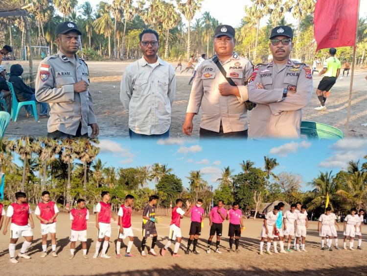 Sepak Bola Mini Bergulir di Raedewa, Polsek Sabu Barat Pastikan Turnamen Berlangsung Kondusif