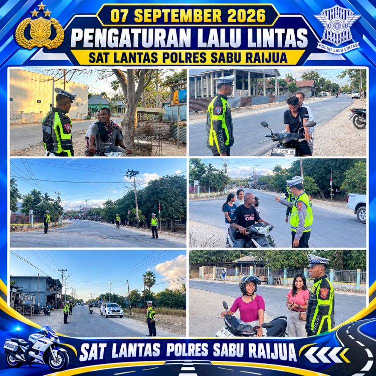 Satlantas Polres Sabu Raijua Gelar Patroli dan Pengaturan Lalu Lintas, Wujudkan Kamseltibcarlantas