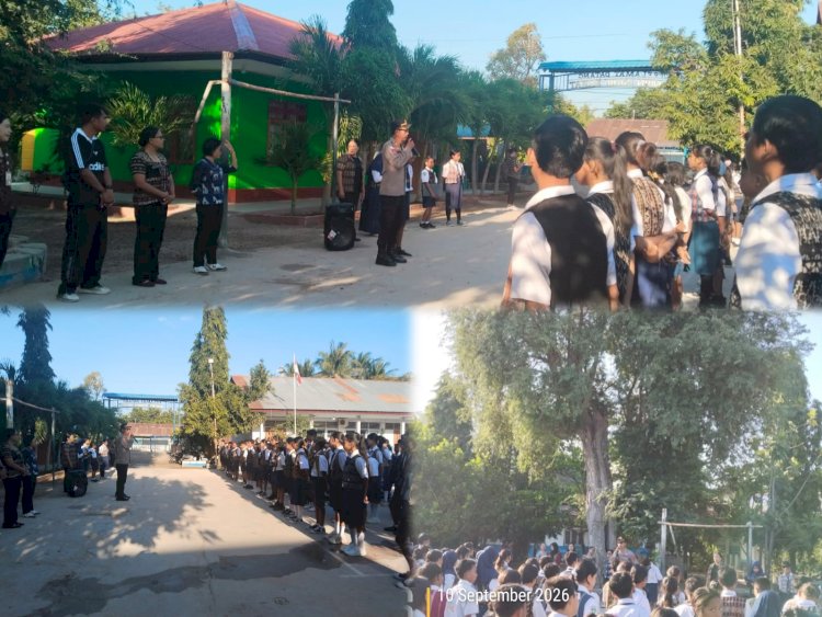 Polisi Masuk Sekolah, Kapolsek Sabu Barat Ajak Pelajar Tumbuh Disiplin dan Jauhi Bullying