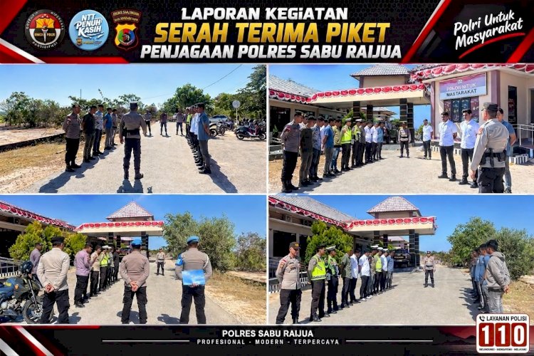 Kabag Ops Polres Sabu Raijua Tekankan Disiplin dan Tanggung Jawab dalam Serah Terima Piket
