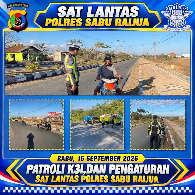 Sat Lantas Polres Sabu Raijua Gelar Patroli K3i, Himbauan dan Pengaturan Lalu Lintas