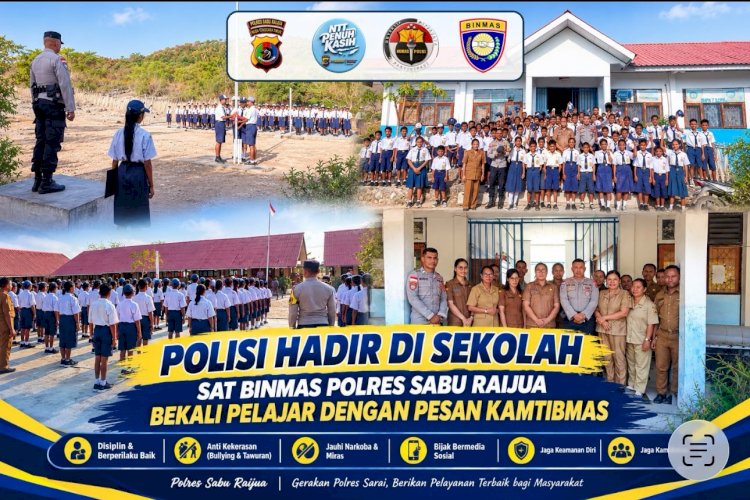 Polisi Hadir di Sekolah, Sat Binmas Polres Sabu Raijua Bekali Pelajar dengan Pesan Kamtibmas