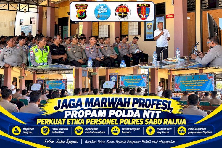 Jaga Kehormatan Profesi, Propam Polda NTT Bekali Personel Polres Sabu Raijua tentang Etika Polri
