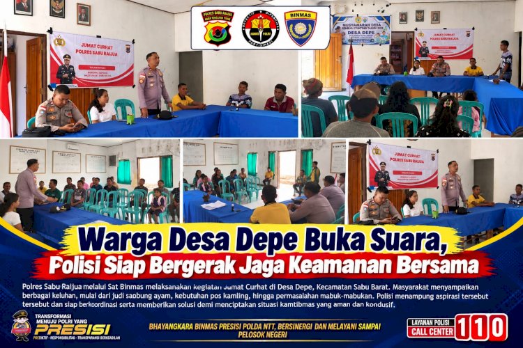 Warga Desa Depe Buka Suara, Polisi Siap Bergerak Jaga Keamanan Bersama