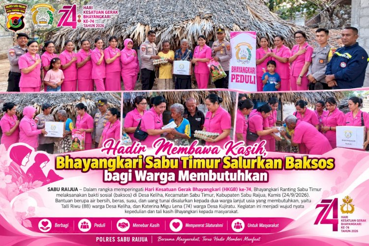Hadir Membawa Kasih, Bhayangkari Sabu Timur Salurkan Baksos bagi Warga Membutuhkan