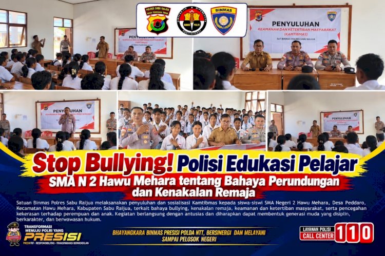 Stop Bullying! Polisi Edukasi Pelajar SMA N 2 Hawu Mehara tentang Bahaya Perundungan dan Kenakalan Remaja