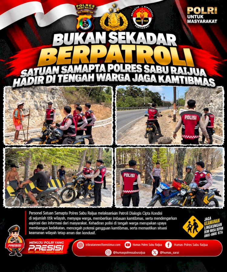 Tak Sekadar Berpatroli, Polisi Sabu Raijua Hadir di Tengah Warga Jaga Kamtibmas