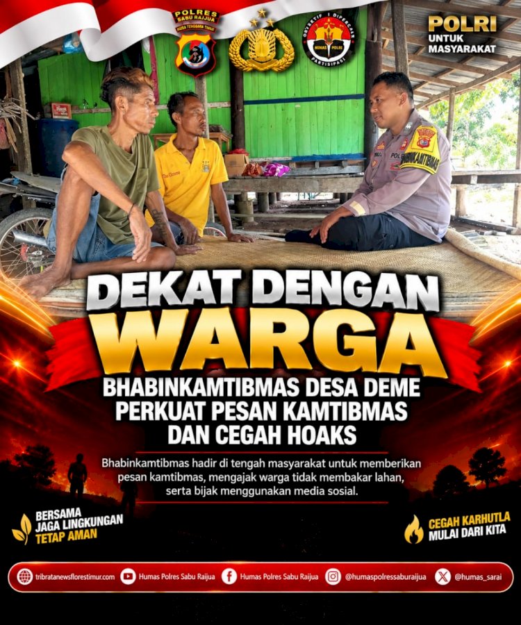 Dekat dengan Warga, Bhabinkamtibmas Desa Deme Perkuat Pesan Kamtibmas dan Cegah Hoaks