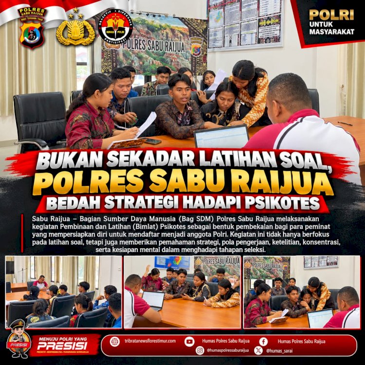 Bukan Sekadar Latihan Soal, Polres Sabu Raijua Bedah Strategi Hadapi Psikotes