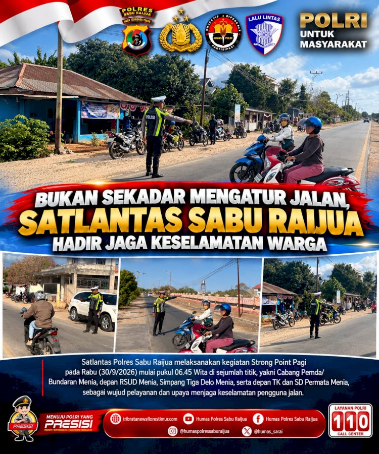 Bukan Sekadar Mengatur Jalan, Satlantas Sabu Raijua Hadir Jaga Keselamatan Warga