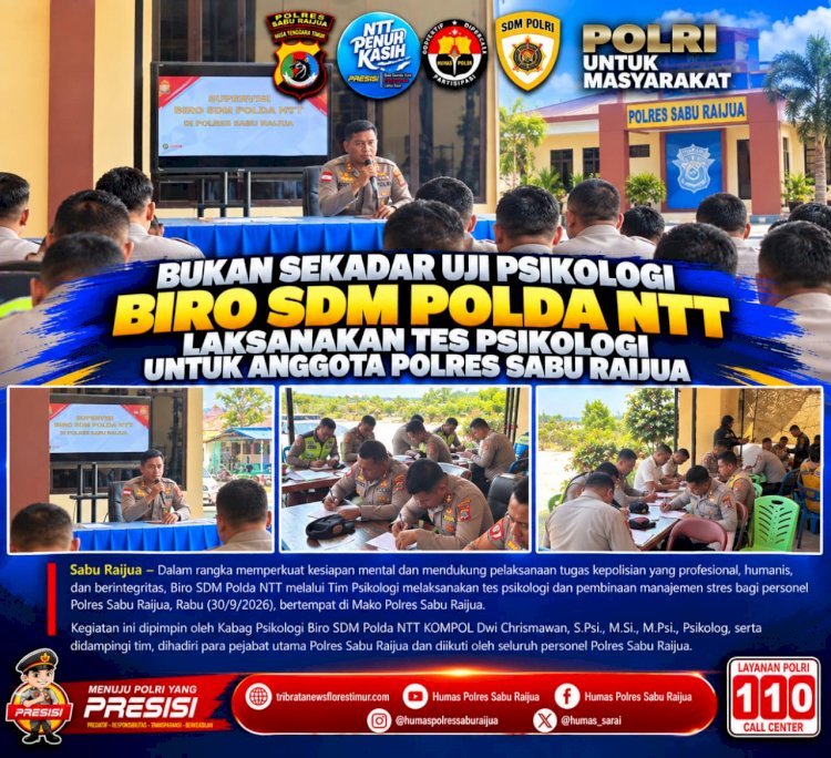 Bukan Sekadar Uji Psikologi, Biro SDM Polda NTT Perkuat Kesiapan Mental Personel Polres Sabu Raijua