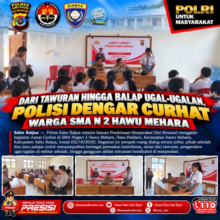 Dari Tawuran hingga Balap Ugal-Ugalan, Polisi Dengar Curhat Warga SMA N 2 Hawu Mehara