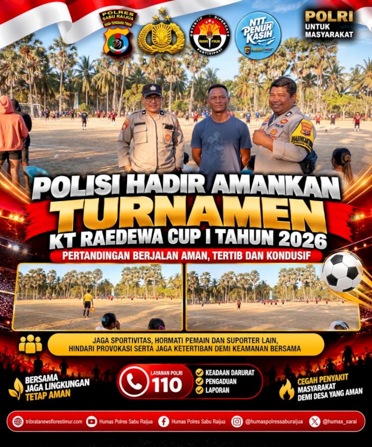 Polri Hadir di Tengah Masyarakat, Turnamen KT Raedewa Cup I 2026 Berlangsung Aman dan Kondusif