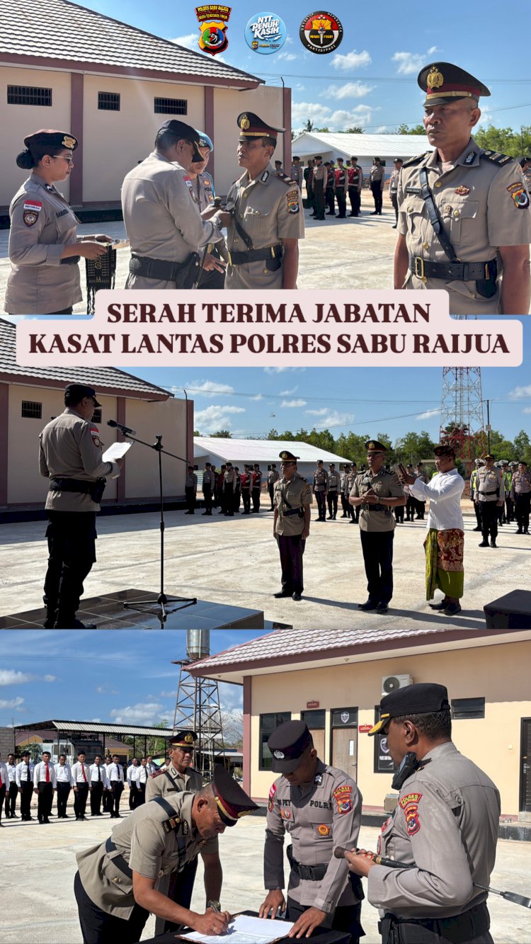Serah Terima Jabatan Kasat Lantas, Polres Sabu Raijua Perkuat Pelayanan dan Keselamatan Berlalu Lintas
