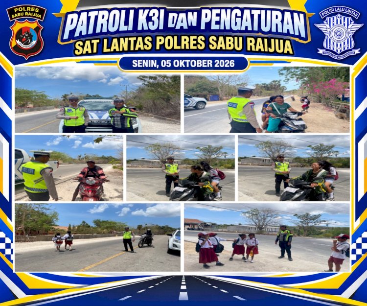 Jaga Kelancaran Arus Lalu Lintas, Satlantas Polres Sabu Raijua Intensifkan Patroli dan Pengaturan Jalan
