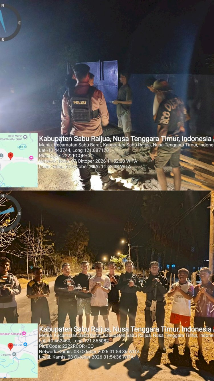 Patroli Presisi Polres Sabu Raijua Sasar Wilayah Rawan, Pastikan Kamtibmas Tetap Kondusif