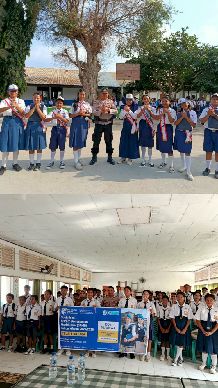 Dukung Generasi Muda Berprestasi, Sat Binmas Polres Sabu Raijua Sosialisasikan SPMB SMA Kemala Taruna Bhayangkara