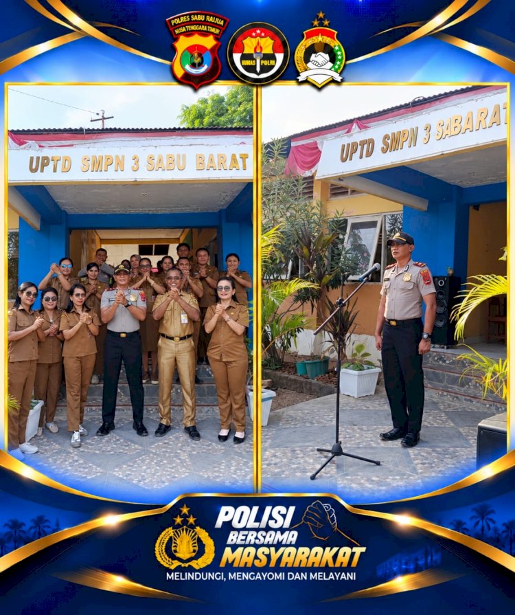 Polri Peduli Pendidikan, Polisi Masuk Sekolah di SMPN 3 Sabu Barat