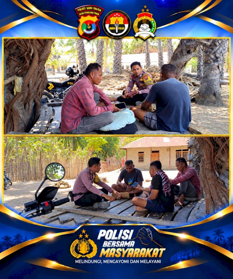 Sambangi Warga Desa Waduwalla, Bhabinkamtibmas Desa Eilogo, Desa Waduwalla, dan Desa Dainao, Ajak Masyarakat Waspada Hoaks