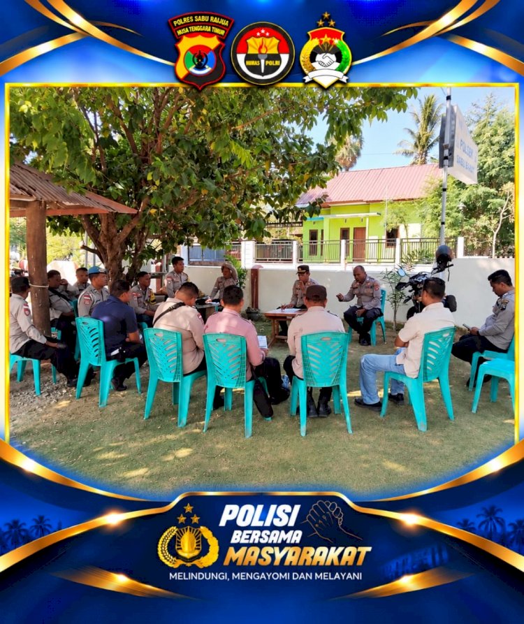 Polsek Sabu Barat Gelar Anev Quick Wins, Tekankan Ketepatan Waktu Penginputan Data