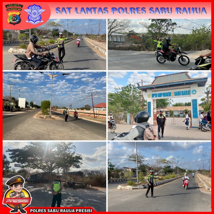 Hadir Sejak Pagi, Satlantas Polres Sabu Raijua Utamakan Keselamatan dan Kenyamanan Masyarakat
