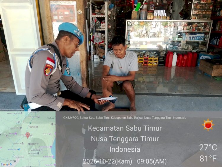 Dukung Program 100 Hari Kapolri, Polres Sabu Raijua Sosialisasikan Kanal Pengaduan Propam dan QR Code
