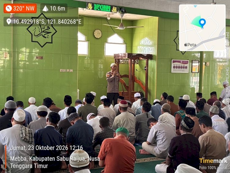 Perkuat Silaturahmi dan Jaga Kamtibmas, Polsek Sabu Barat Gelar Jumat Keliling Dukung Program 100 Hari Kapolri