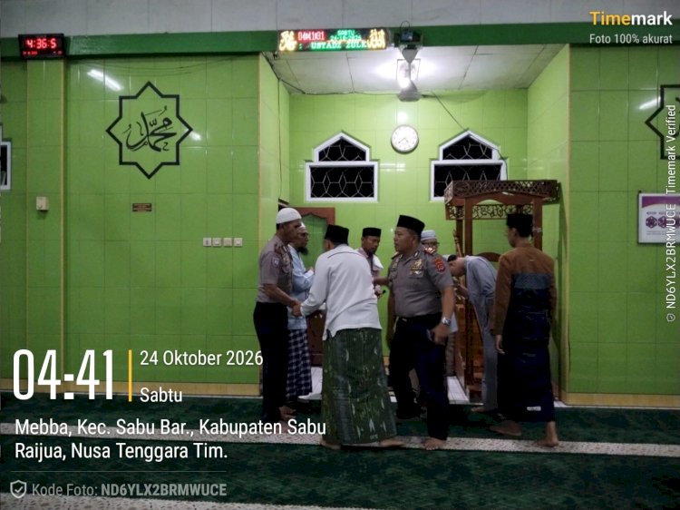 Perkuat Sinergi Polri dan Masyarakat, Kapolres Sabu Raijua Gelar Subuh Keliling