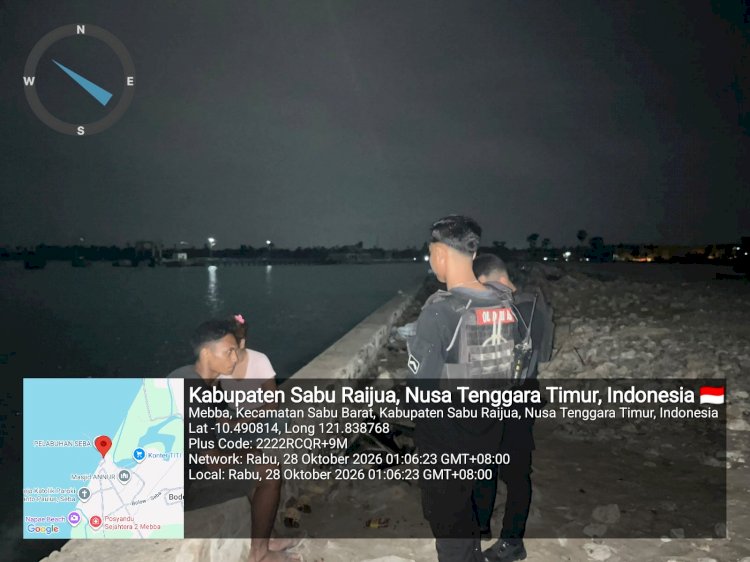 Saat Masyarakat Terlelap, Polres Sabu Raijua Tetap Siaga Jaga Keamanan