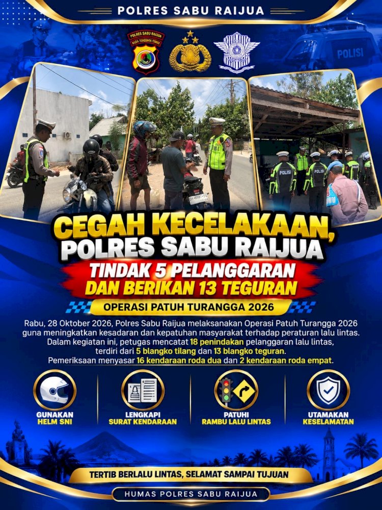 Polres Sabu Raijua Gelar Operasi Patuh Turangga 2026, 18 Pelanggaran Ditindak
