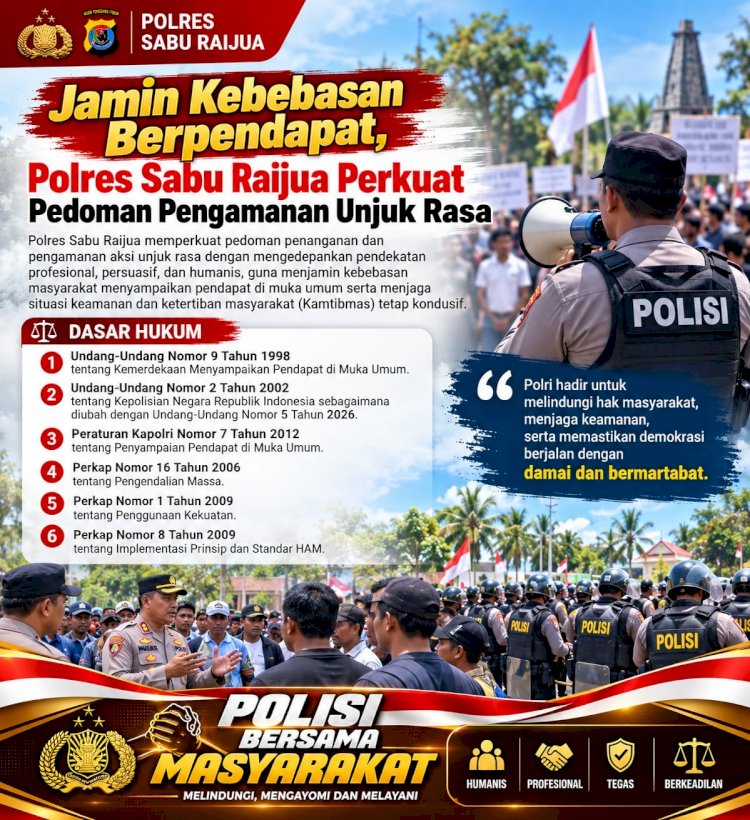 Jamin Kebebasan Berpendapat, Polres Sabu Raijua Perkuat Pedoman Pengamanan Unjuk Rasa