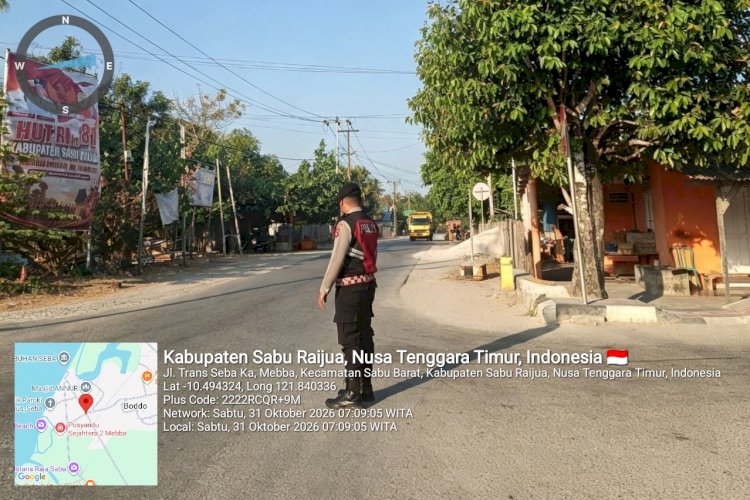 Polisi Hadir di Pagi Hari, Sat Samapta Polres Sabu Raijua Tegur Pengendara Tak Tertib Berlalu Lintas